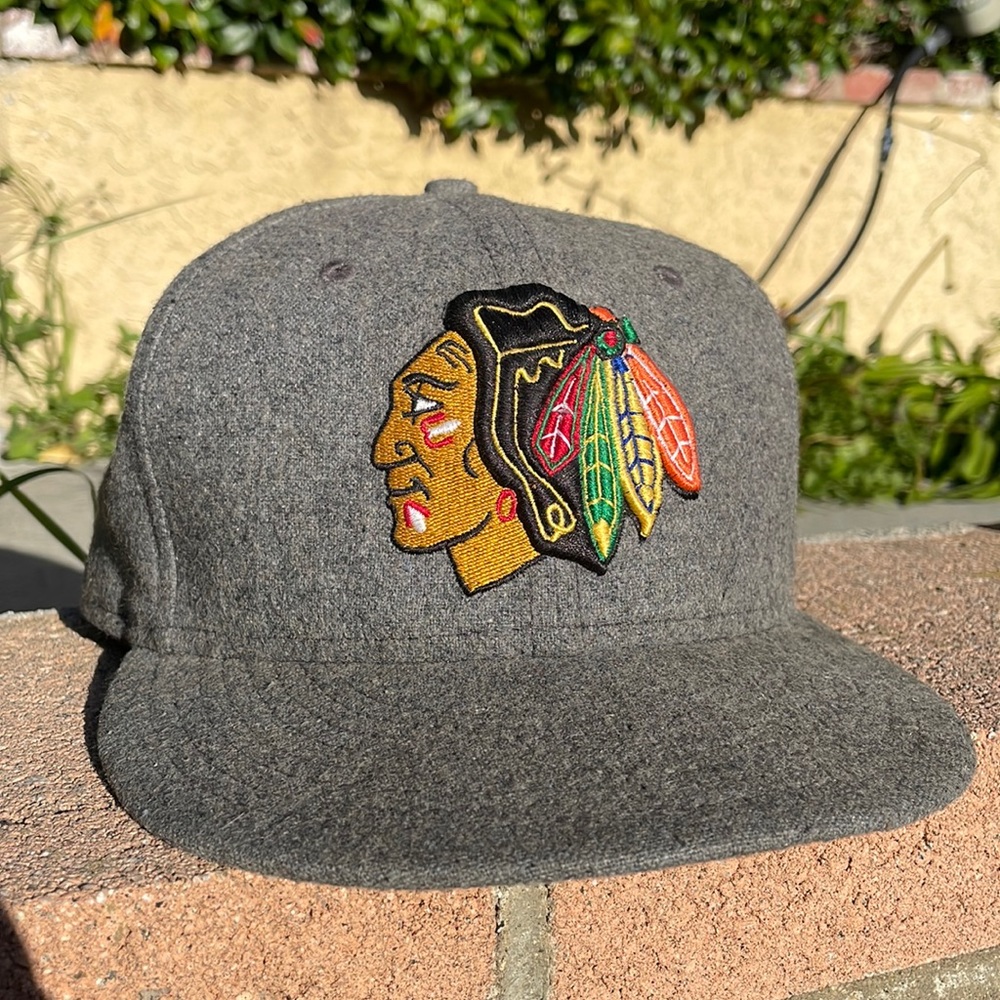 Chicago Blackhawks New Era Wool Hat. Size 7 3/4